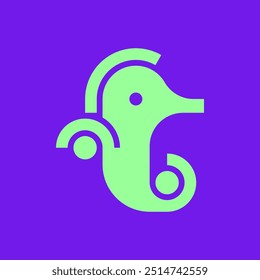 Seahorse logo. Icon design. Template elements