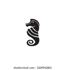 seahorse logo icon illustration design vector