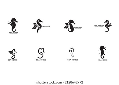 seahorse logo icon vector template.