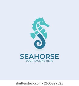 seahorse logo ideas design vector
