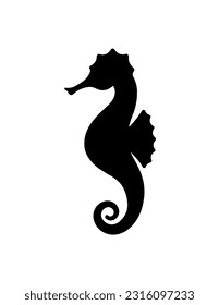 Seahorse logo on white background