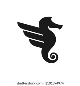 seahorse logo. sea animal icon. symbol. vector eps 08.