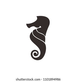 seahorse logo. sea animal icon. symbol. vector eps 08.