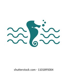 seahorse logo. sea animal icon. symbol. vector eps 08.