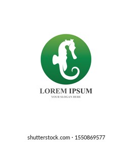 seahorse logo and symbol icon vector