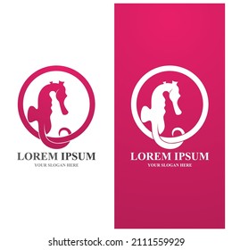seahorse logo and symbol icon vector
