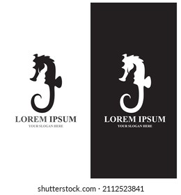 seahorse logo and symbol icon vector