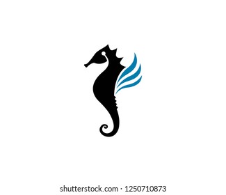 Seahorse logo template