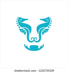 Seahorse logo vector