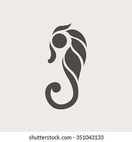 Seahorse Logo Vector