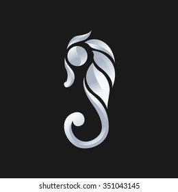 Seahorse Logo Vector