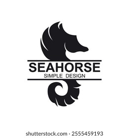 seahorse logo vector illustration design. this logo Can use in branding, maritim company, fashion and brand company