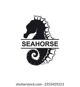 seahorse logo vector illustration design. this logo Can use in branding, maritim company, fashion and brand company