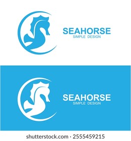 seahorse logo vector illustration design. this logo Can use in branding, maritim company, fashion and brand company