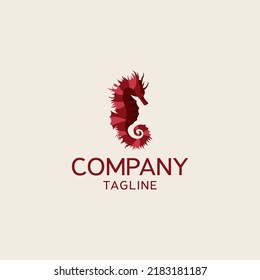 Seahorse logo vector stock template