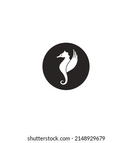 Seahorse logo vector,illustration design template.