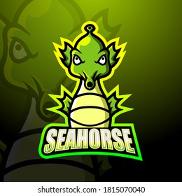 Seahorse mascot esport logo design