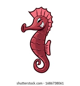 Dibujo del logo de la mascota Seahorse