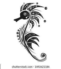 Seahorse original creative design. Vector illustration.