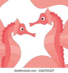 seahorse pattern isolated icon