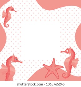 seahorse pattern isolated icon