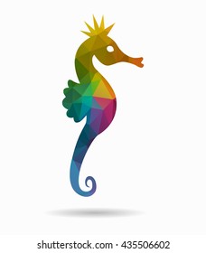 seahorse poly icon