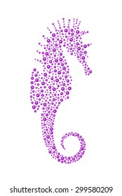 Seahorse in purple design 