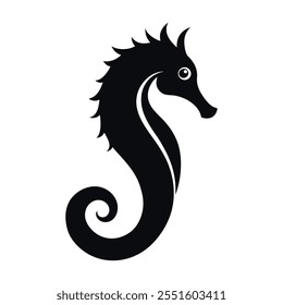 Seahorse Silhouette icon vector design