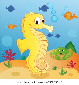 seahorse vector