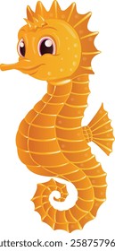 Seahorse vector cartoon graphic design cute for all media needs