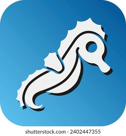 Seahorse Vector Glyph Gradient Background Icon For Personal And Commercial Use.
