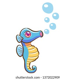 seahorse vector graphic