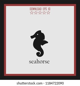 seahorse vector icon