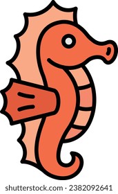 Seahorse vector icon. Can be used for printing, mobile and web applications.