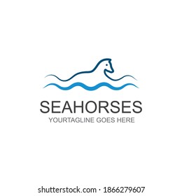 seahorse vector icon illustration design template