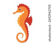 seahorse vector illustration logo icon clipart isolated on white background
