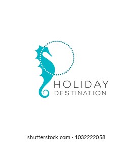 Seahorse vector logo