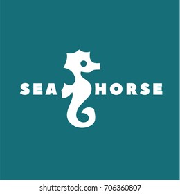 Seahorse vector logo sign illustration high-quality vector flat