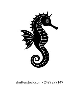 Seahorse vector on white background 