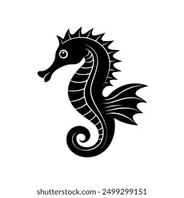 Seahorse vector on white background 