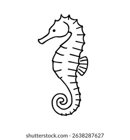 seahorse vector realistic line icon on white background
Vector line icon animal, wildlife