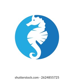 Seahorses fish icon and symbol vector template illustration