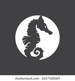 Seahorses fish icon and symbol vector template illustration