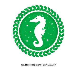 Seahorses icon silhouette image vector