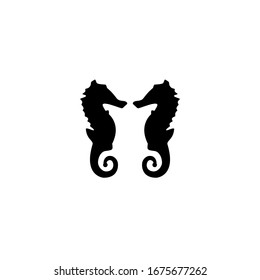 seahorses logo design template inspiration, vector illustration