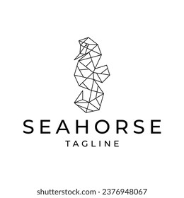 Seahorses logo icon design vector 