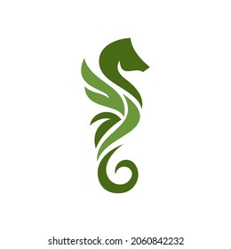 Seahorses logo simple and clean