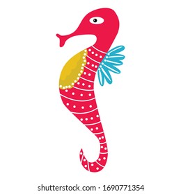 Seahorses simple Illustration Clip Art vector