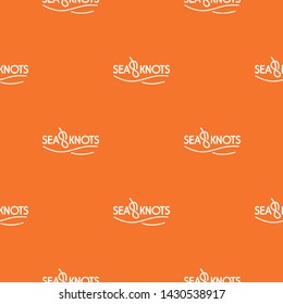 Seaknot pattern vector orange for any web design best