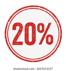 seal 20% icon stamp frame vector on white background
Vector seal on white background